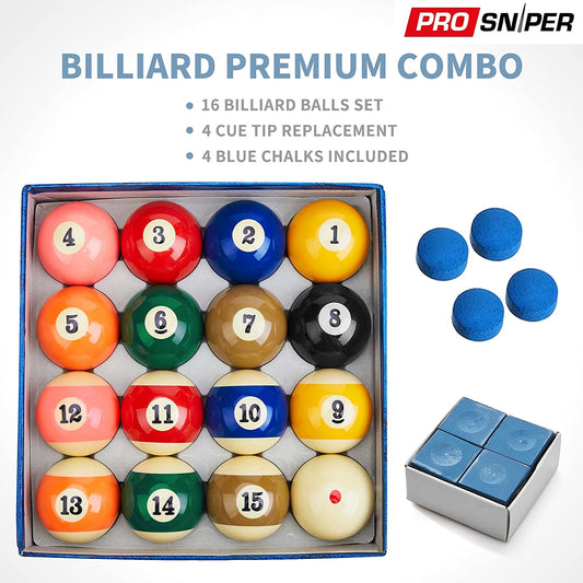 Deluxe Billiard Balls - 16 Pool Ball Set